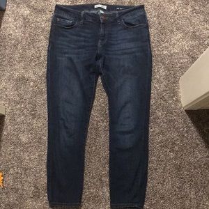 Warp & Weft 28x27 JFK skinny jeans short dark wash